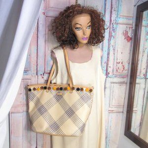 VERA BRADLEY WOVEN TOTE, LIKE NEW AUTHENTIC, YELLOW